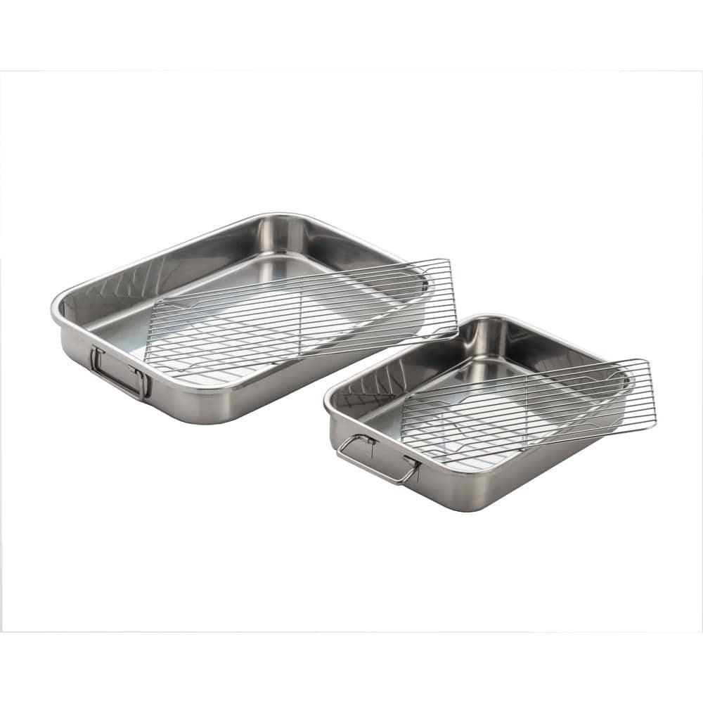 Cook Pro Cook Pro All-In-One 9.5'' Stainless Steel Roasting Pan with Rack