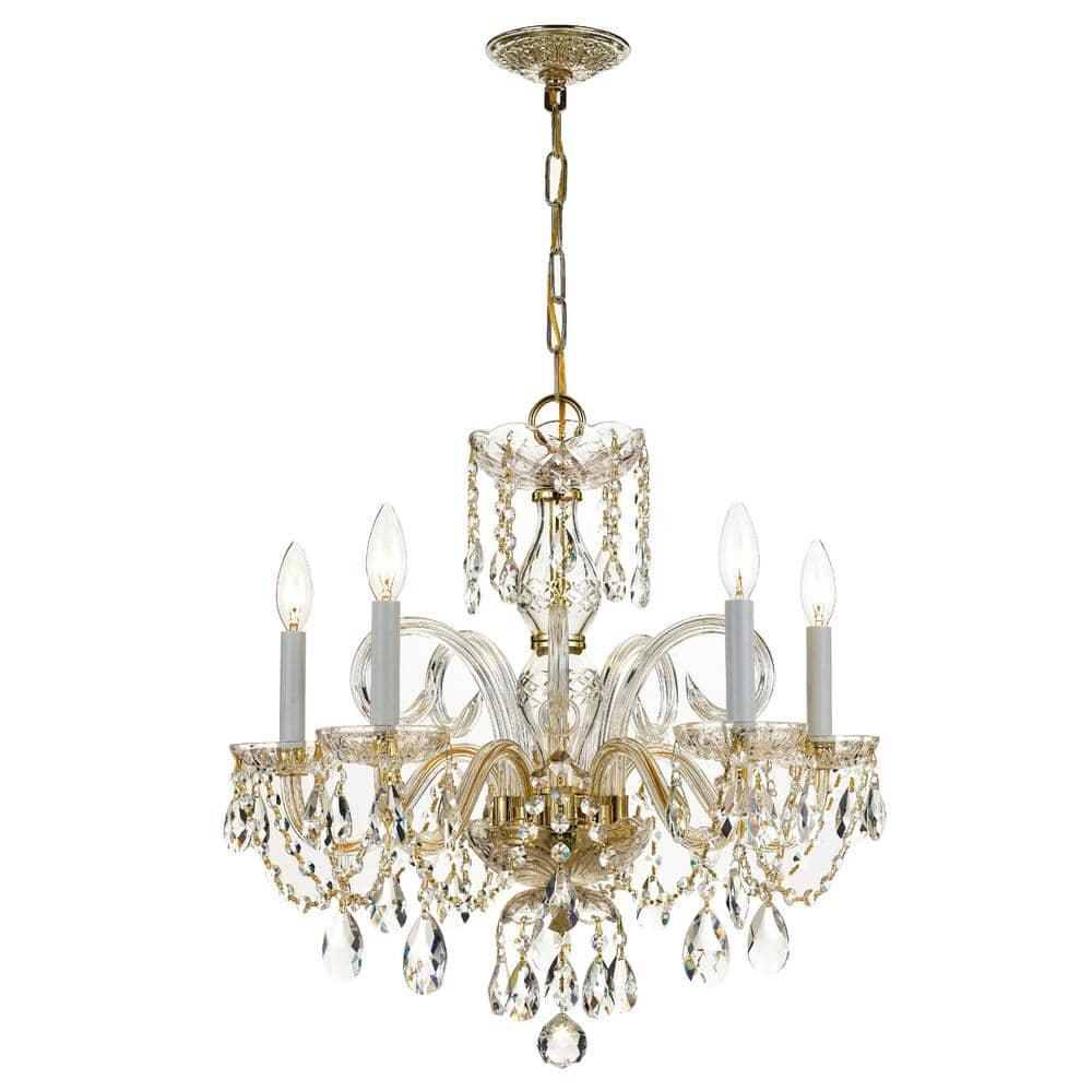 Crystorama Lighting - Five Light Chandelier - Crystal Crystal 5 Light Chandelier