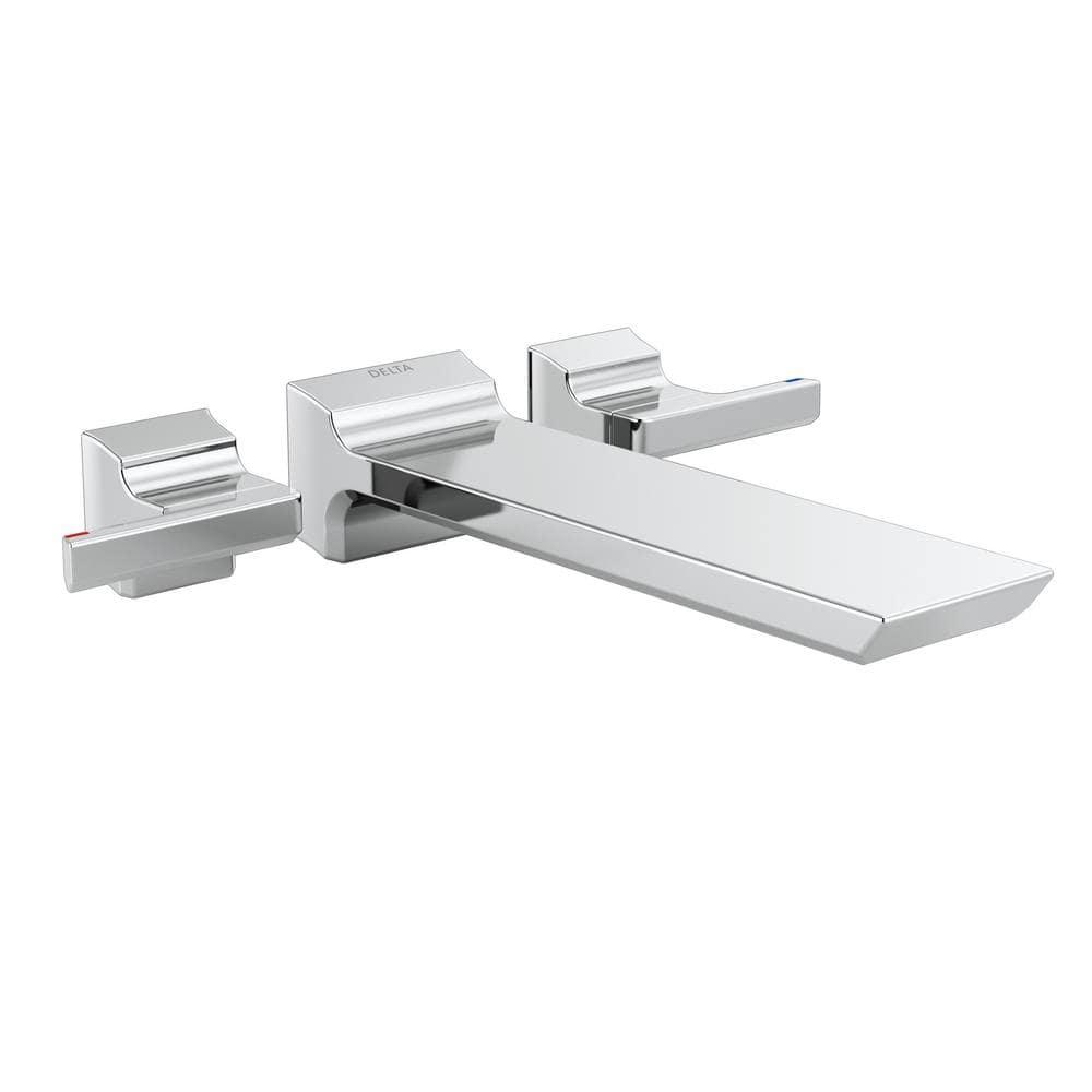 Pivotal Double Handle Wall Mounted Roman Tub Faucet