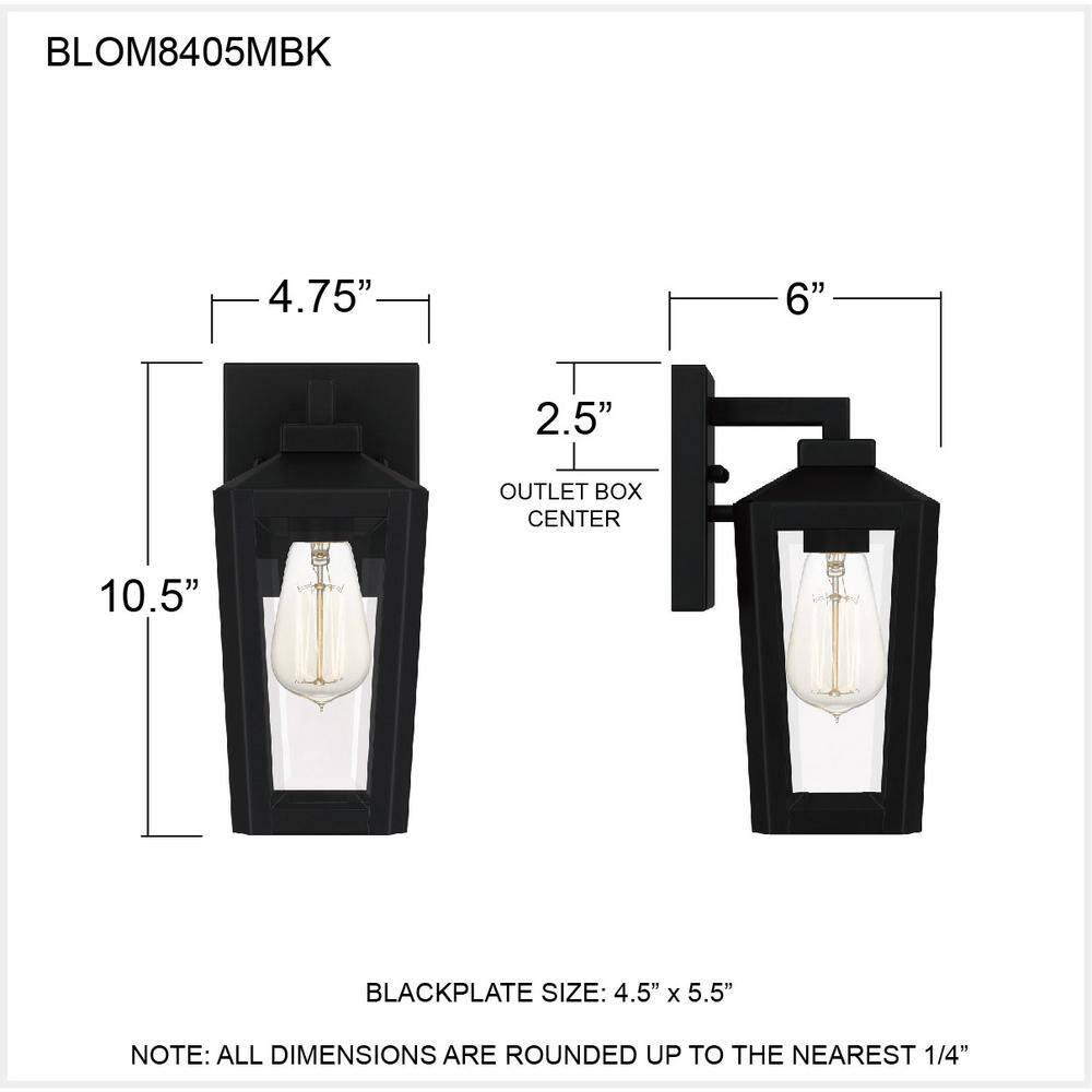 Quoizel Lighting Blomfield 1 - Light Sconce in  Matte Black