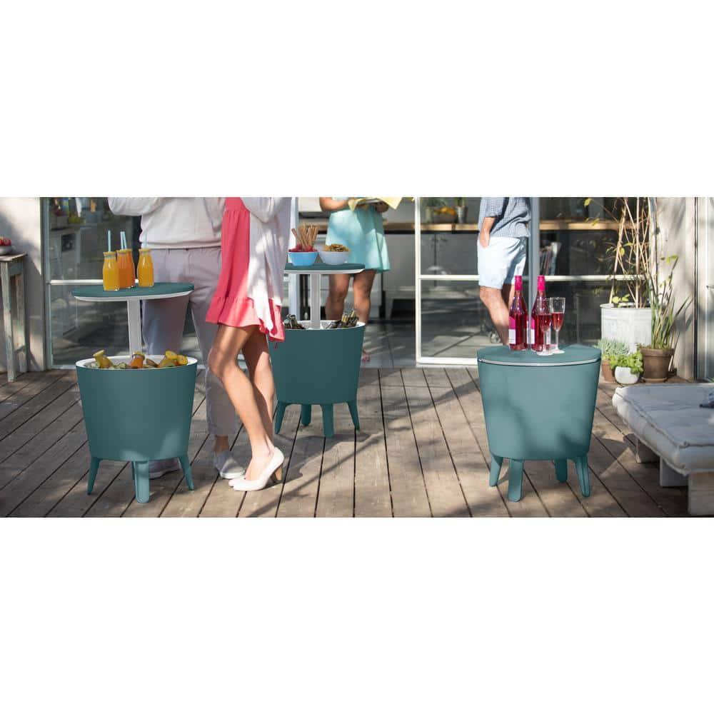 Keter 32 Qt. Cool Bar Cooler Outdoor Weather Resistant Patio Furniture 2 in 1 Pop Up Cocktail Side Table and Beverage Cooler Combo & Reviews | Wayfair