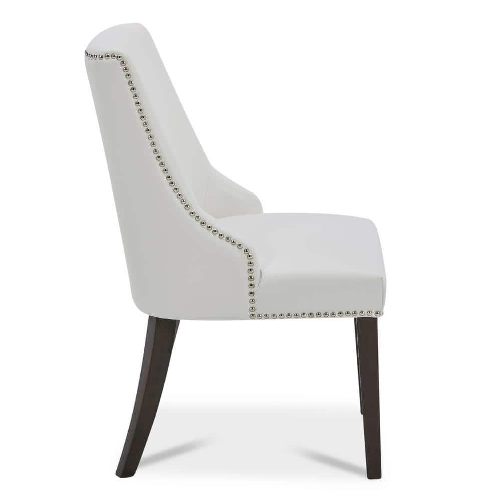 Lester 19"H Dining Chair (Set of 2) - White- Safavieh