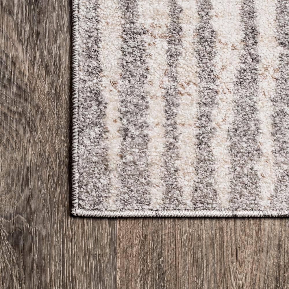 4'x6' Skoura Modern Bold Stripe Area Rug, Beige/Dark Gray - JONATHAN Y
