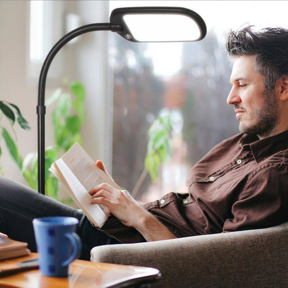 Brightech Litespan Slim 55 in. Industrial Dimmable LED Directional Task Floor Lamp