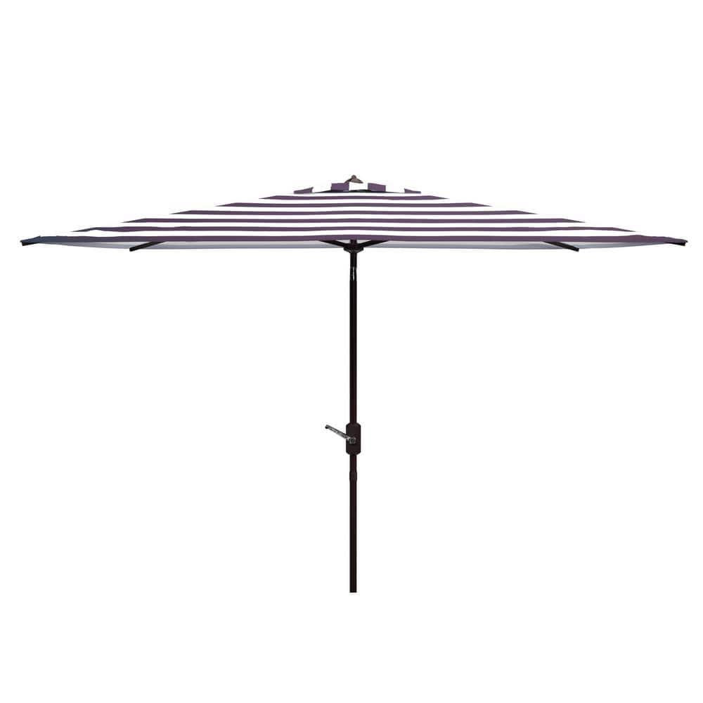Iris Fashion Line 6.5 X 10 Ft Rectangle Umbrella - PAT8304 - Black/White - Safavieh