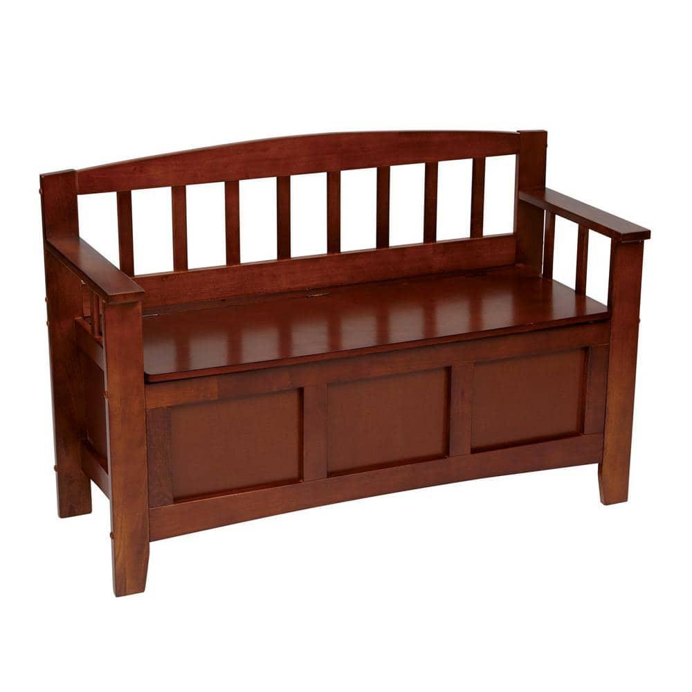 OSP Home Furnishings Metro Entry Way Bench with Walnut finish