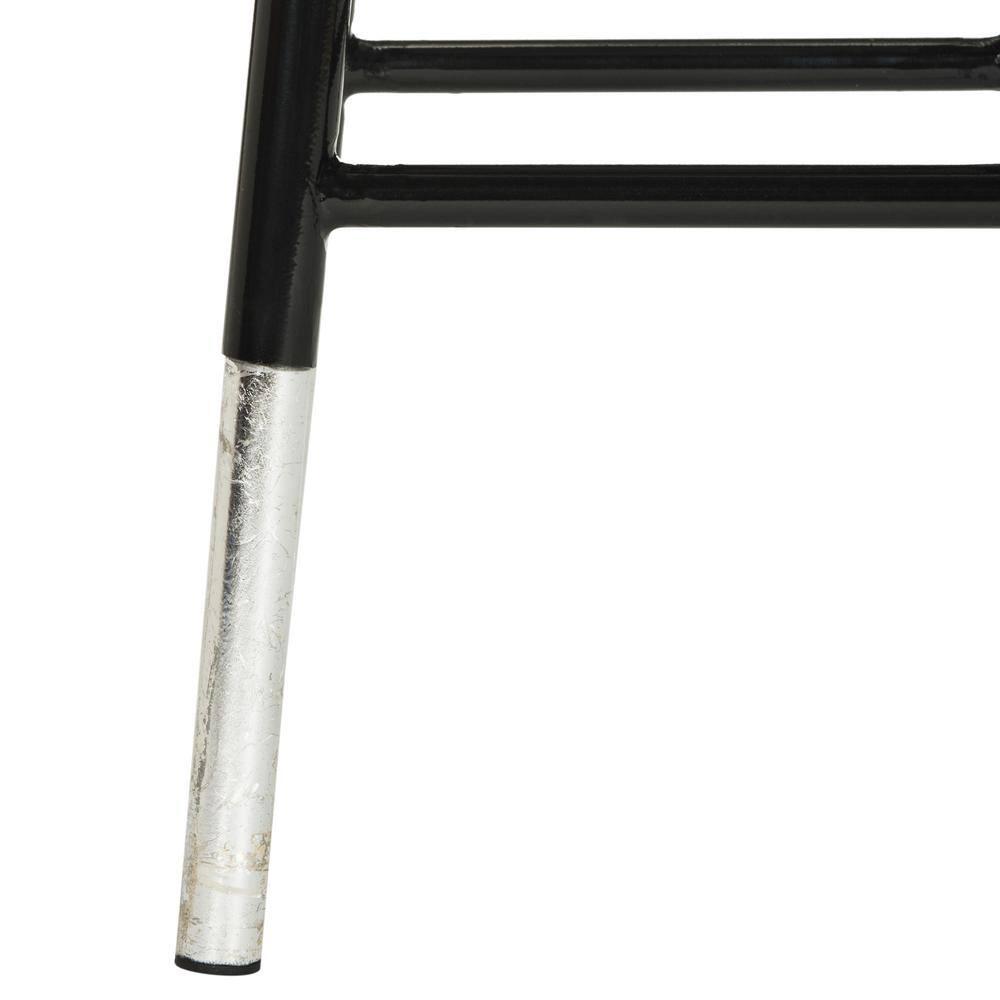 Kenzie Silver Dipped Counter Stool - FOX3211 - Black/Silver - Safavieh Couture