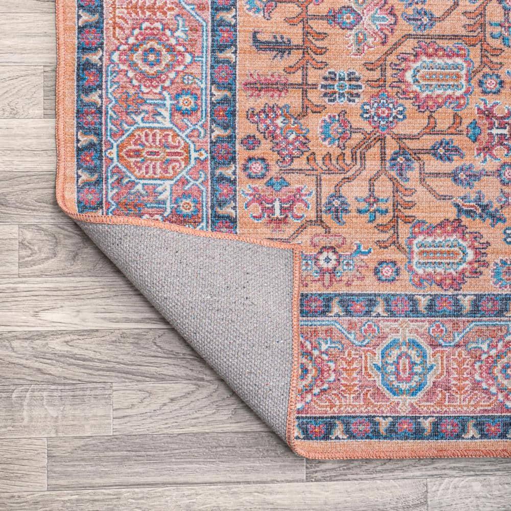 8' x 10' Kemer All-Over Persian Machine Washable Indoor/Outdoor Area Rug, Multi - JONATHAN Y