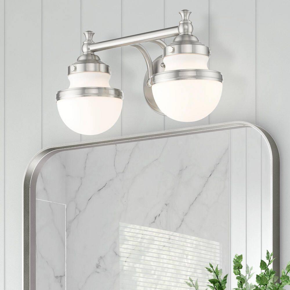 Livex Lighting Oldwick 2 - Light Vanity in  Brushed Nickel