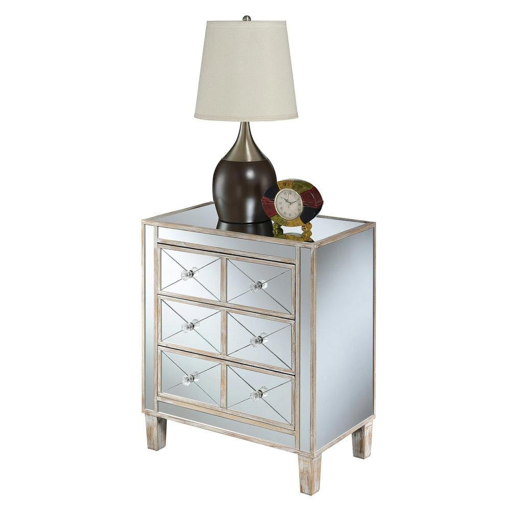 Convenience Concepts Gold Coast BettyB Mirrored End Table, Multiple Finishes