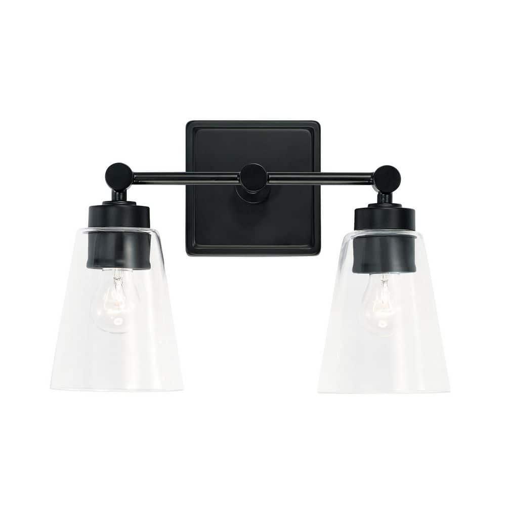 Capital Lighting Rory 2 - Light Vanity in  Matte Black