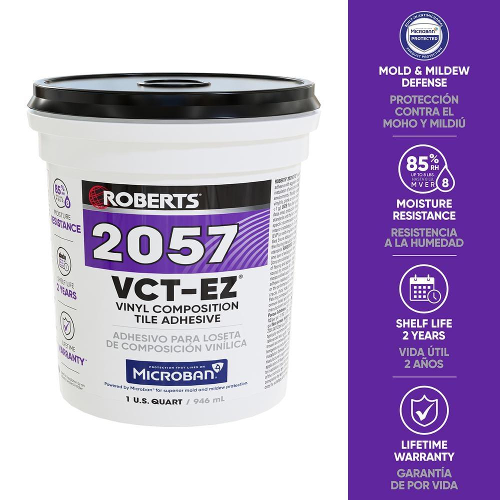 Roberts 2057-1 1 Gallon Vinyl Composition Tile VCT Adhesive, for Installing Vinyl-Composition or Vinyl-Asphalt