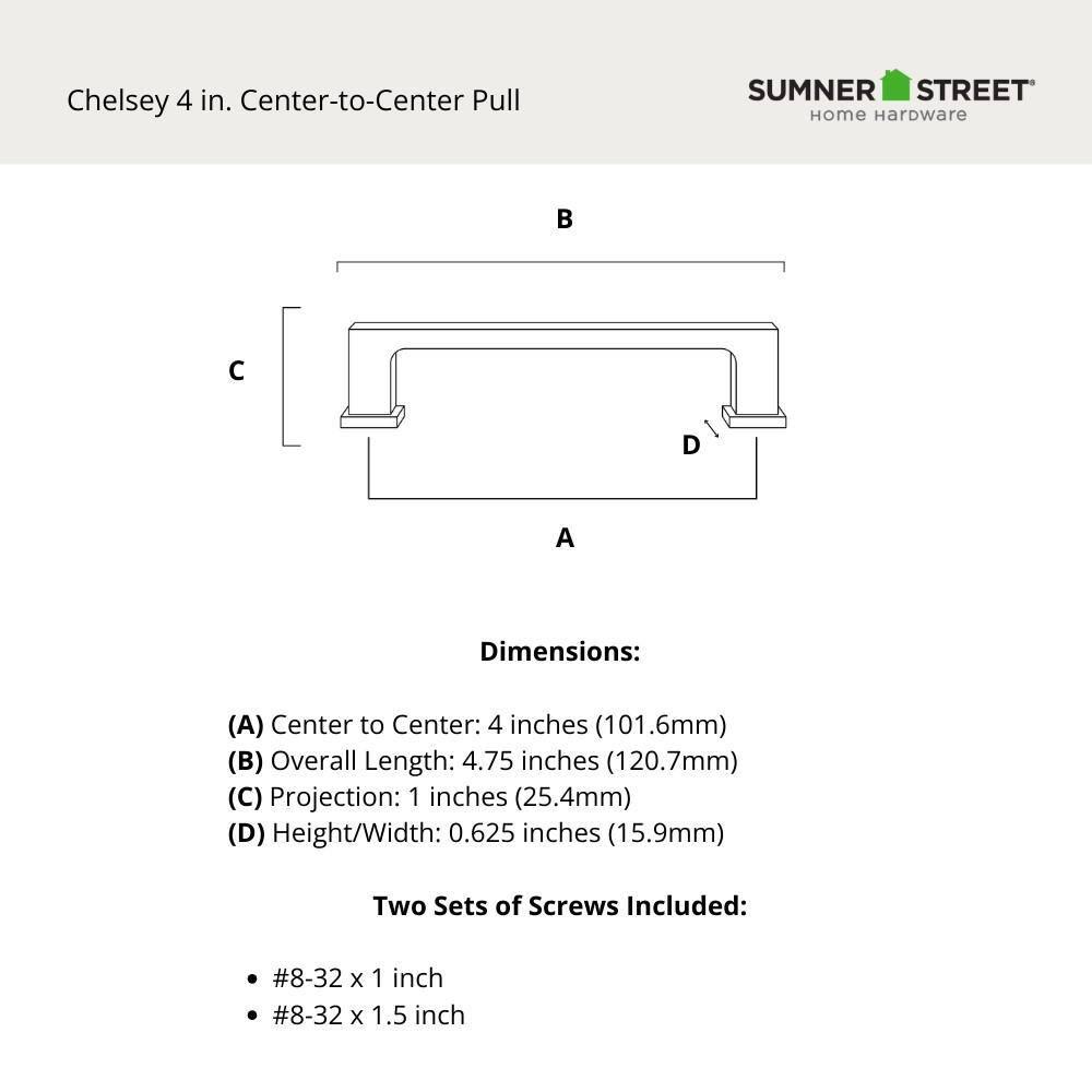 Chelsey 4" Center to Center Bar Pull