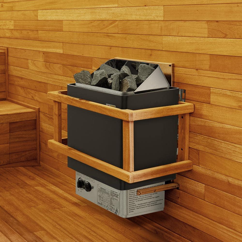 SKYSHALO Dry Stailess Steel W/ Internal Controller & Sauna Heater Stove 3KW Wet
