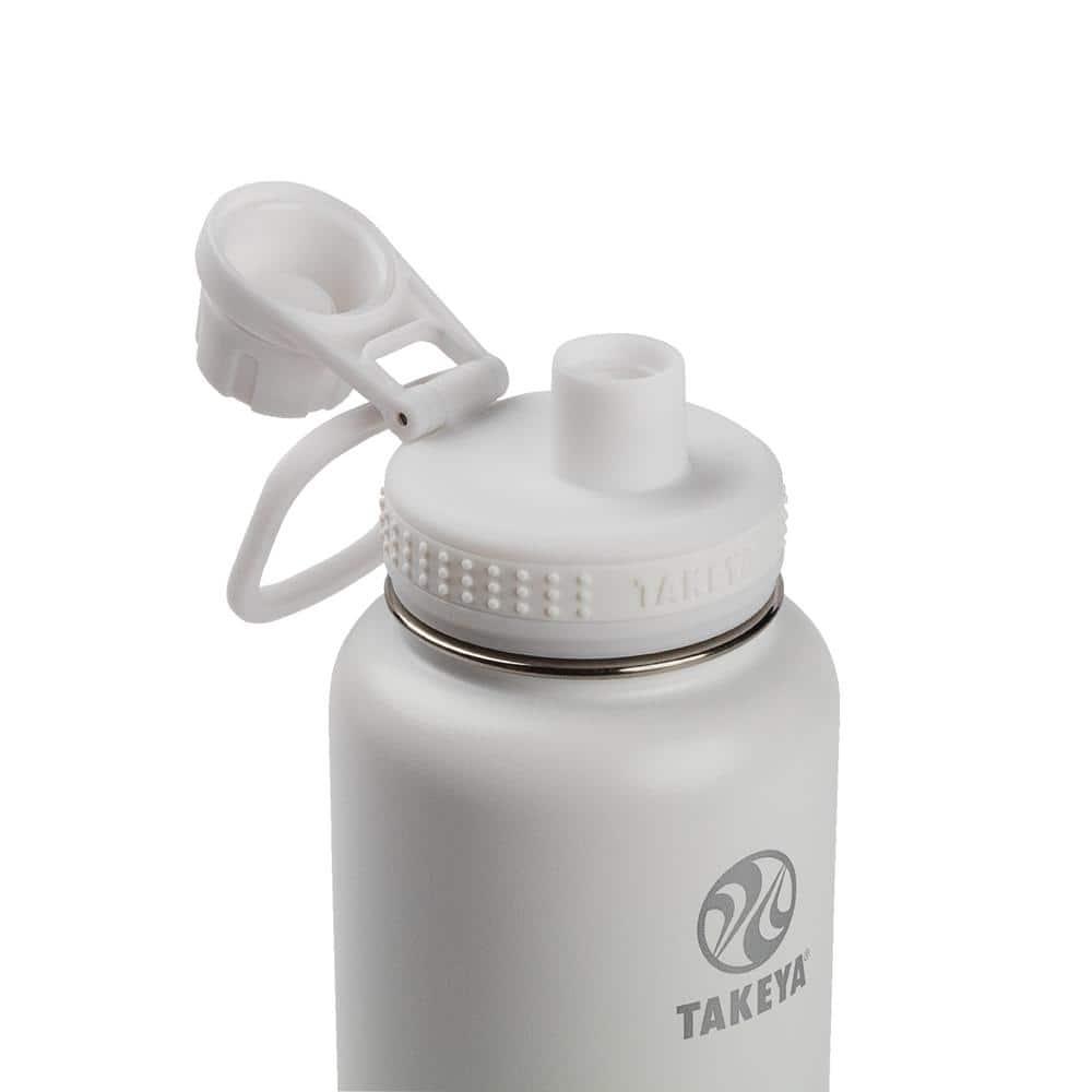 Takeya 32oz Actives Insulated Stainless Steel Water Bottle with Spout Lid - White