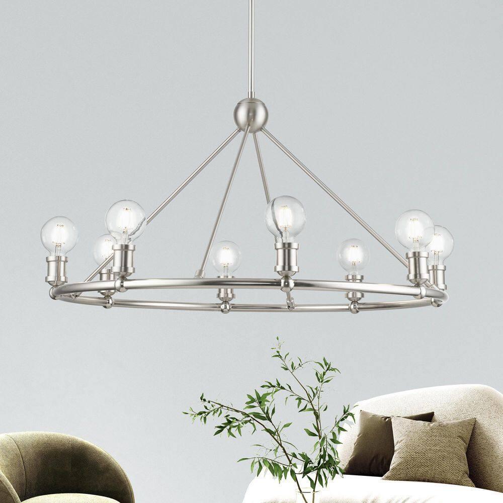 Livex Lighting Lansdale 8 - Light Chandelier in Brushed Nickel