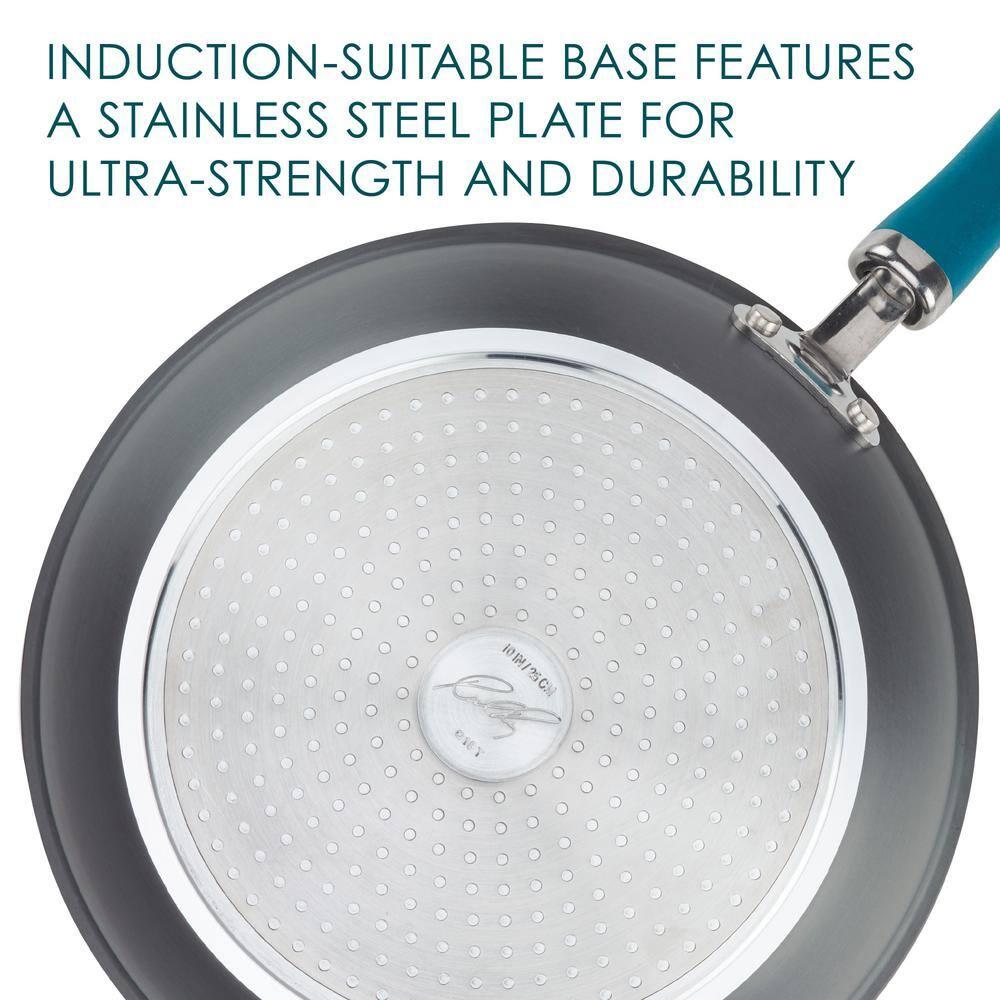 Rachael Ray Rachael Ray Create Delicious Hard Anodized Aluminum Nonstick Deep Frying Pan, 10.25-Inch