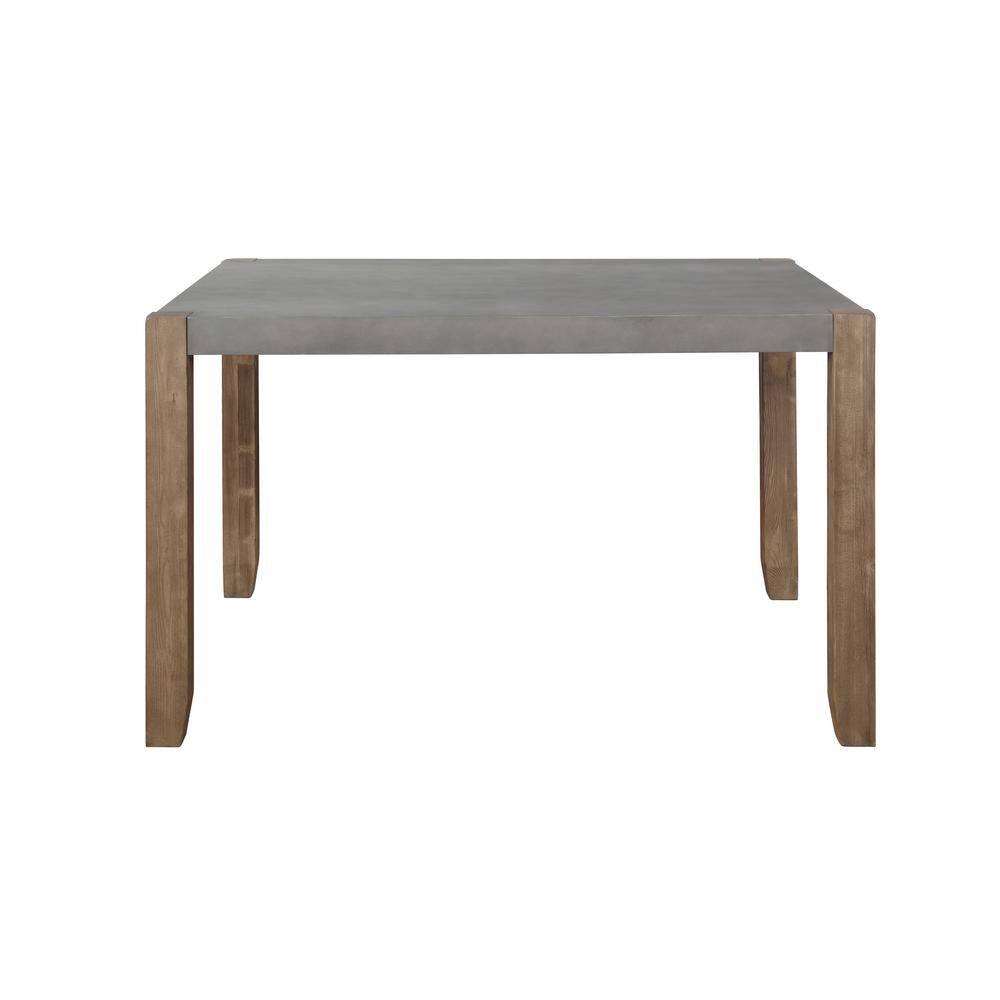Alaterre Newport 30"H Faux Concrete and Wood Loft Dining Table