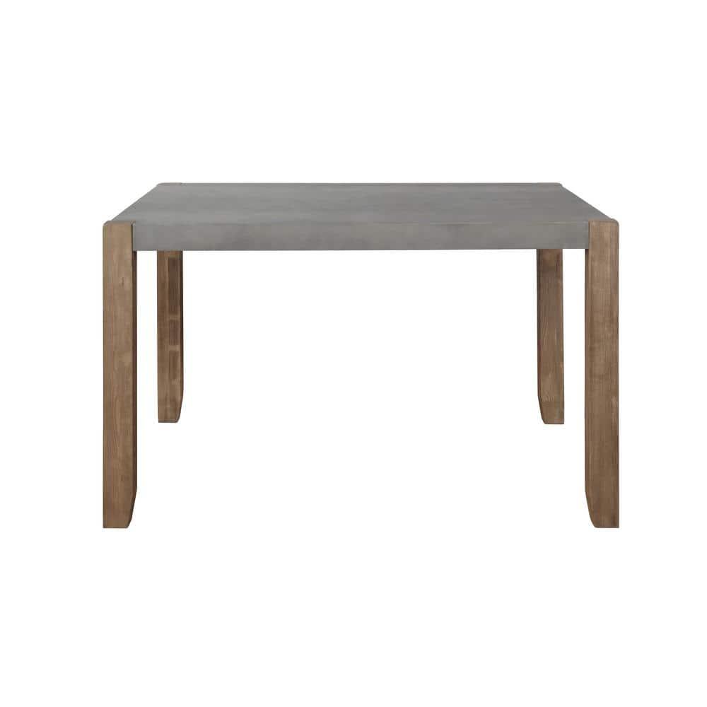 Alaterre Newport 30"H Faux Concrete and Wood Loft Dining Table