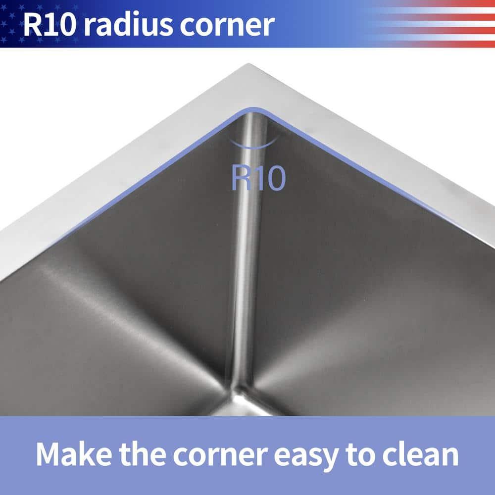 24'' L Farmhouse / Apron Single Bowl Stainless Steel Kitchen Sink