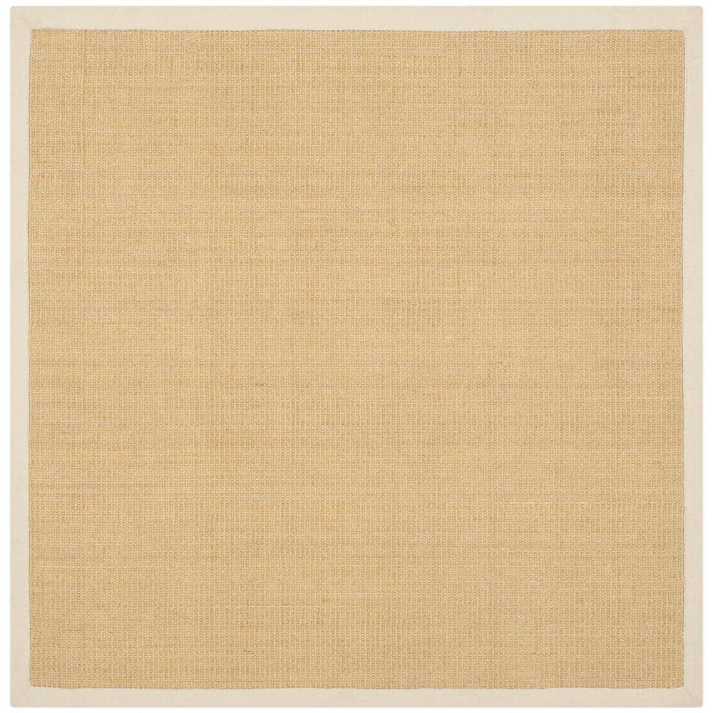 Natural Fiber NF441 Power Loomed Indoor Area Rug - Maize/Wheat - 6'x6' - Safavieh.