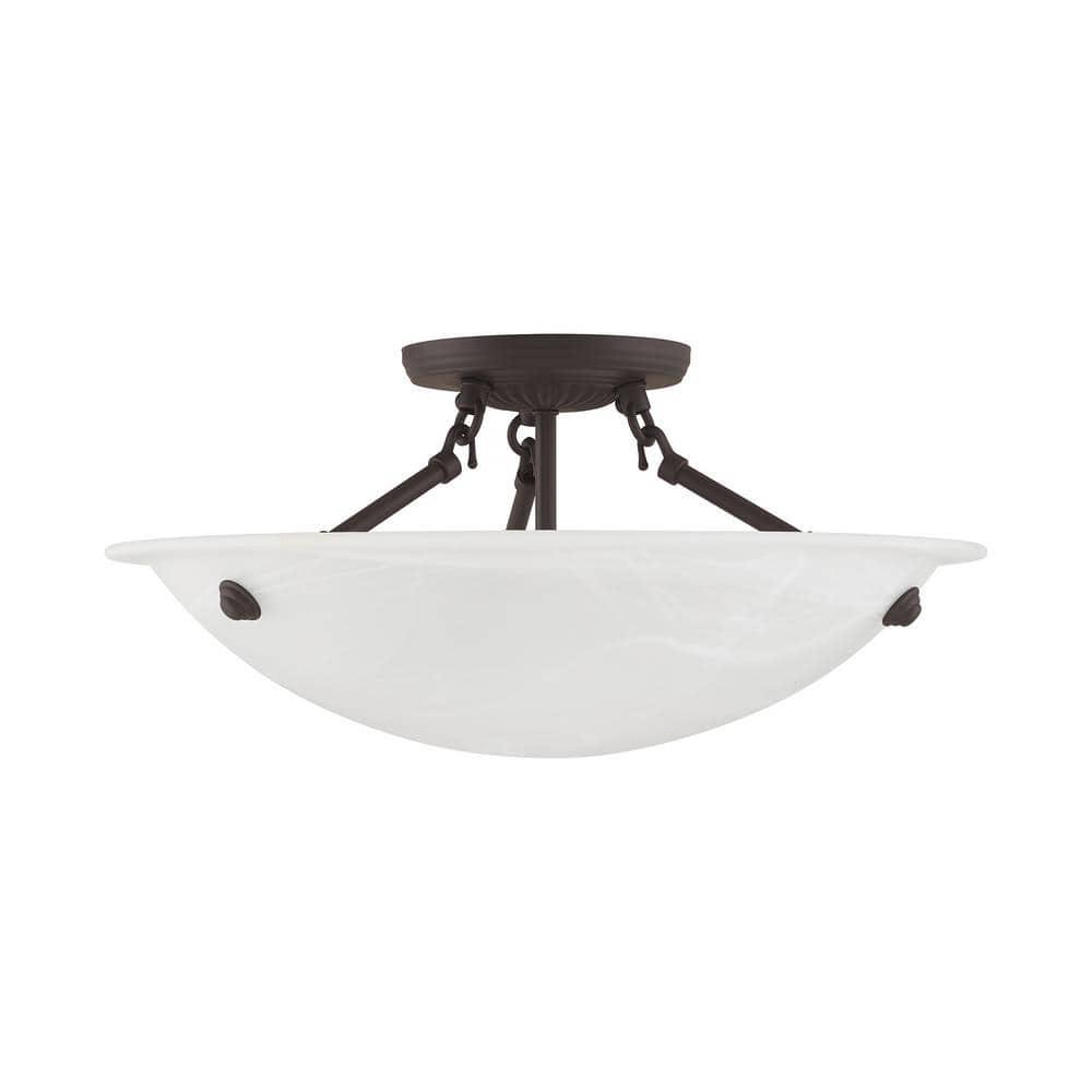 Livex Lighting Oasis 3 - Light Flush Mount in  Bronze