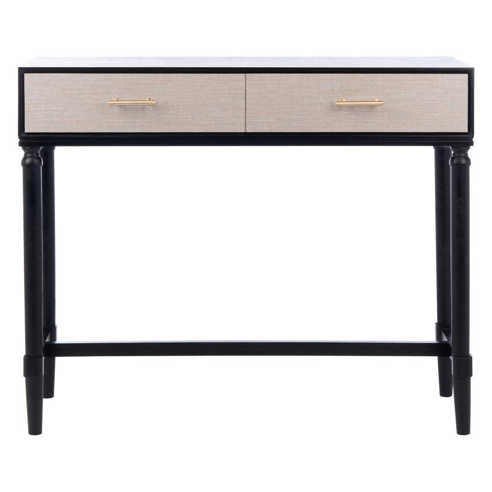 Estella 2 Drawer Console Table - CNS5731B - Black - Safavieh