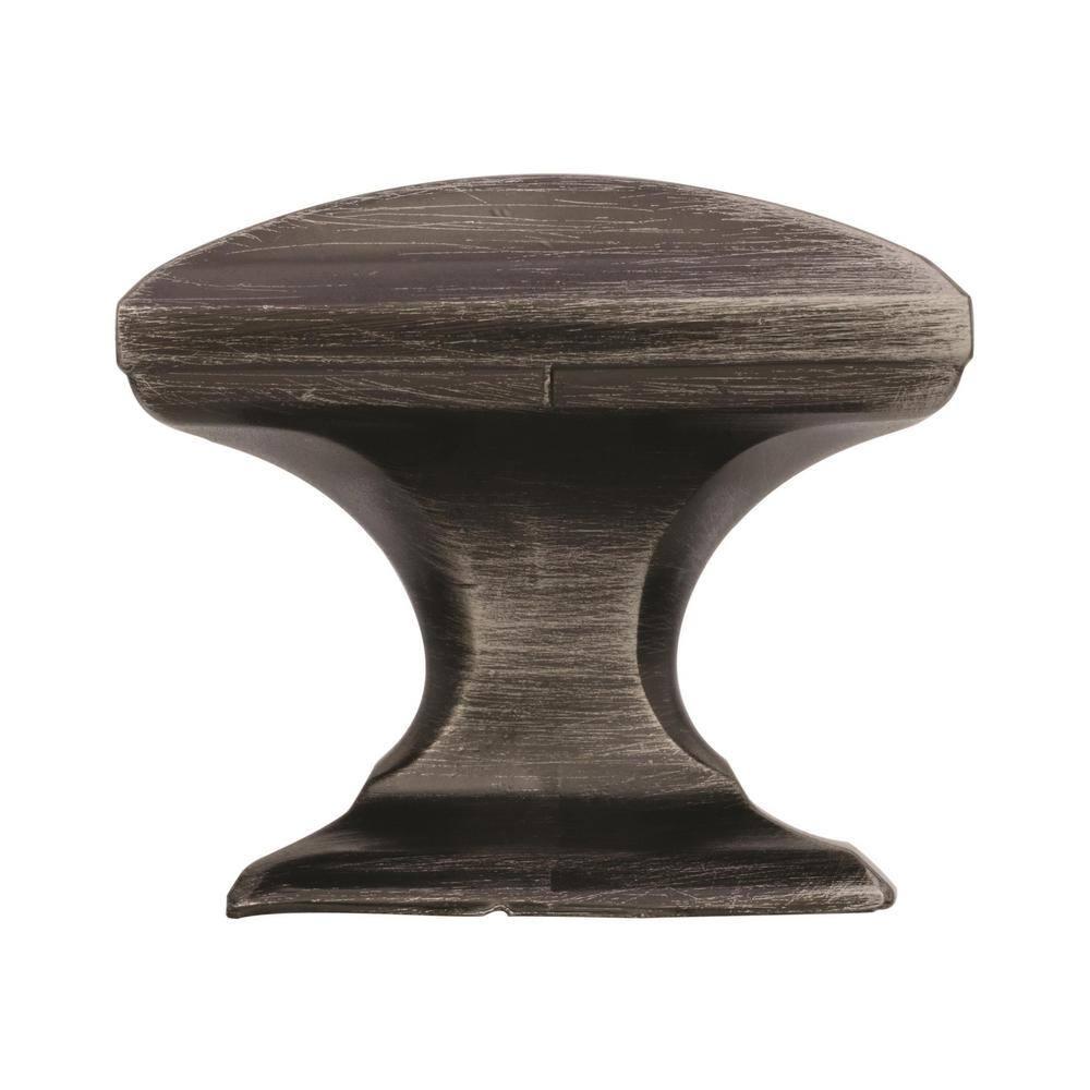 Amerock Candler 1-1/4 inch (32mm) Length Gunmetal Cabinet Knob