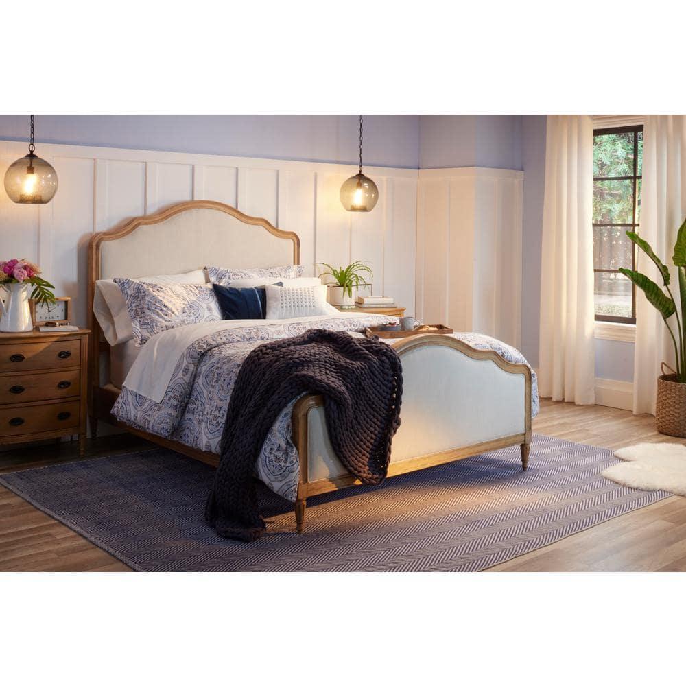 Donna Sharp Chunky Knit Indigo Contemporary Decorative Throw Blanket with Over-Sized Loop Pattern