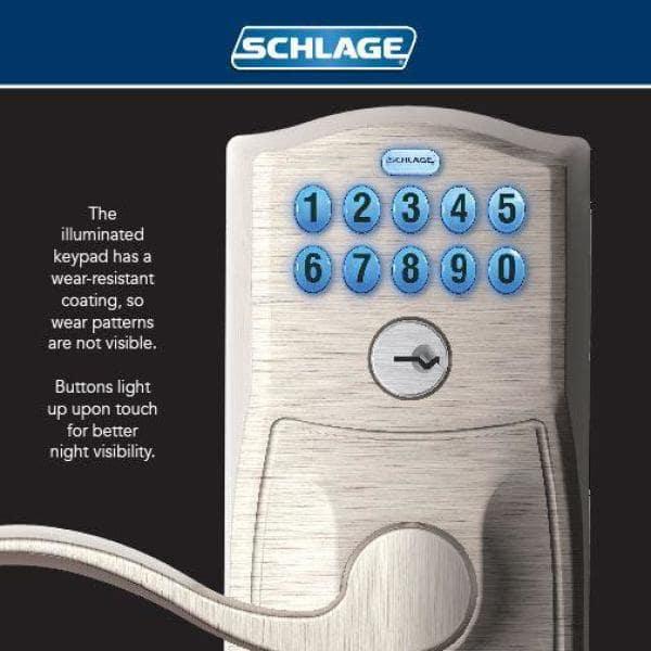 Schlage Fe575-Cam-Acc Camelot Keypad Entry - Bronze