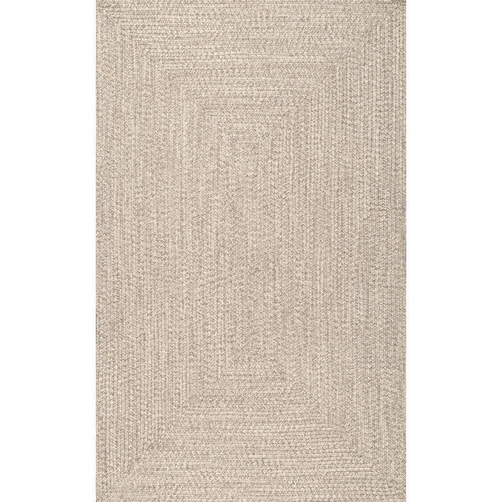 nuLOOM Wynn Braided Indoor/Outdoor Tan 8' x 11' Casual Area Rug