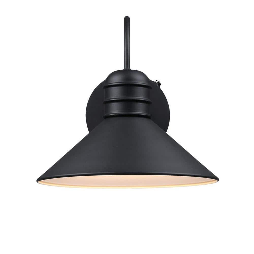 Westinghouse Lighting  Watts Creek One Light Outdoor Wall Fixture with Dusk to Dawn Sensor, Textured Black Finish - 1-Light