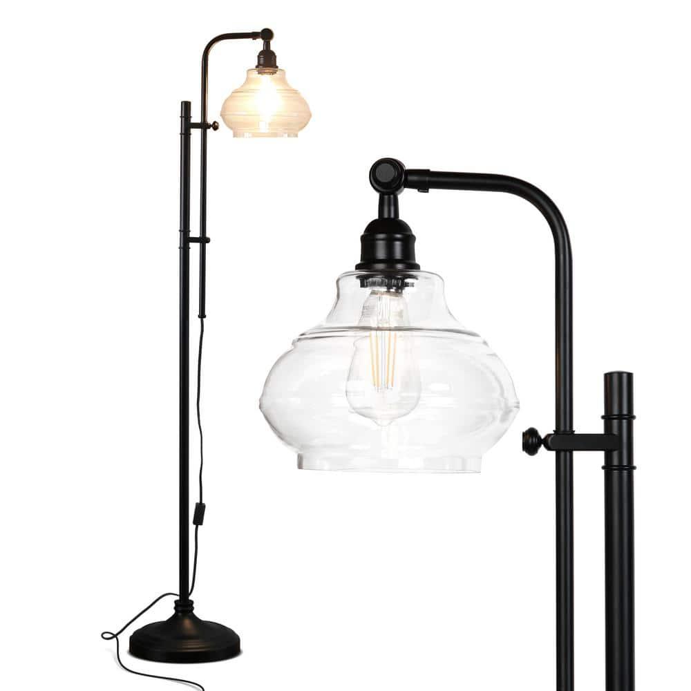 Brightech Austin 69 in. Modern Height Adjustable LED Industrial Floor Lamp, Bulb Included
