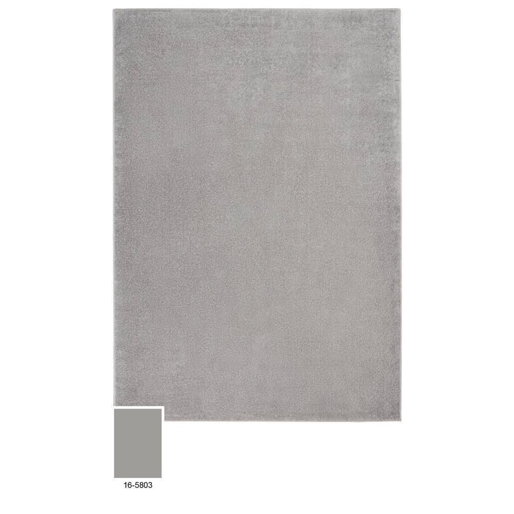 Nourison Essentials Easy Care Indoor Outdoor Area Rug - Silver Grey 5' x Square