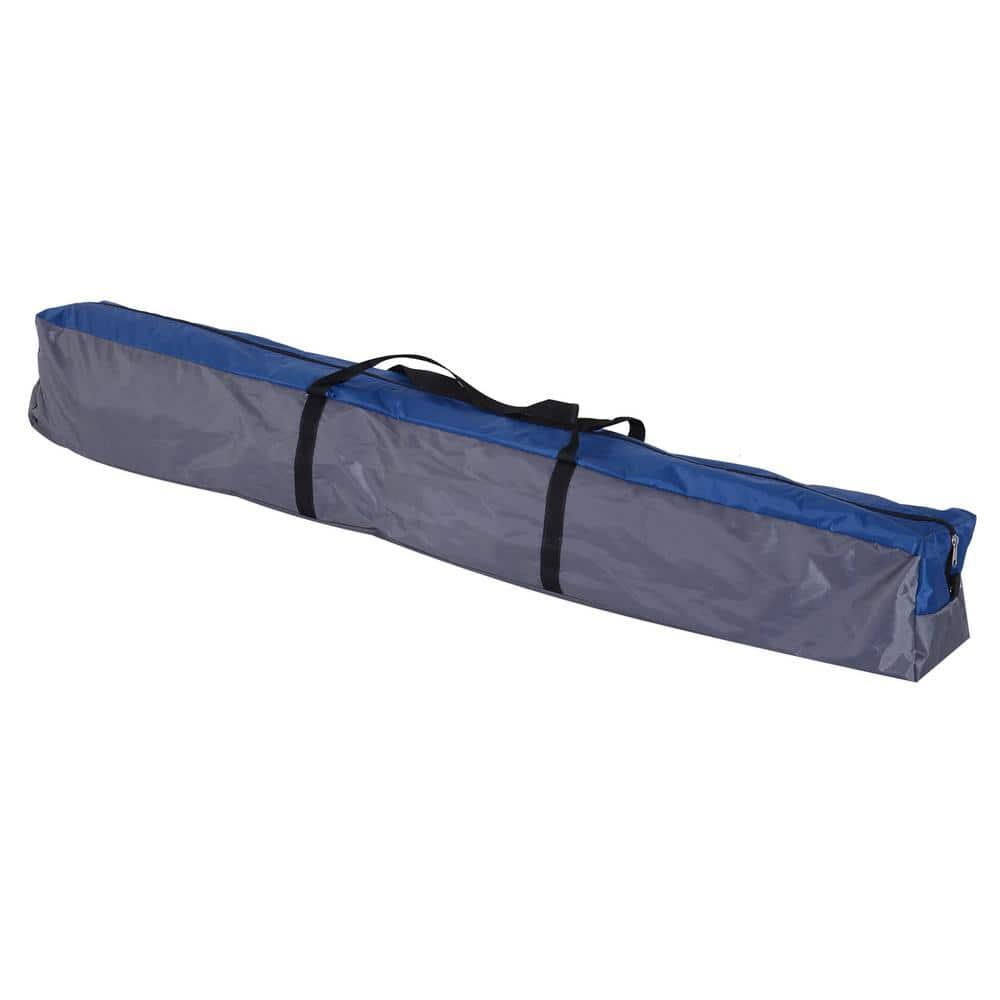 Outsunny Camping Tents 4 Person Pop Up Tent Quick Setup Automatic Hydraulic Family Travel Tent w/ Windows, Doors Carry Bag Included, Blue