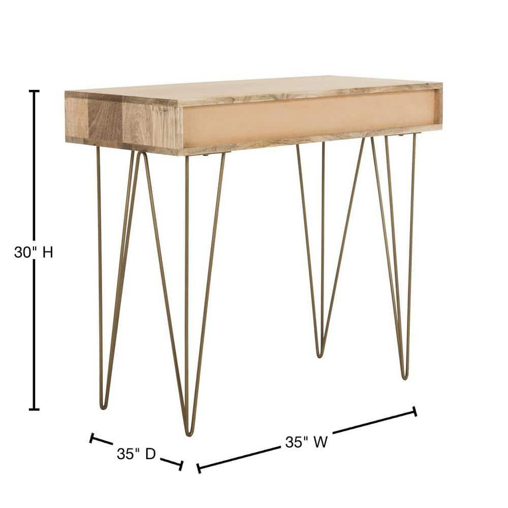 Marigold Desk - Natural/Mango Wood - Safavieh