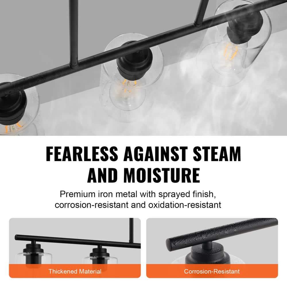 VEVOR 5-Light Adjustable Kitchen Island Pendant Light - 60W E26 Bulbs for Dining Room