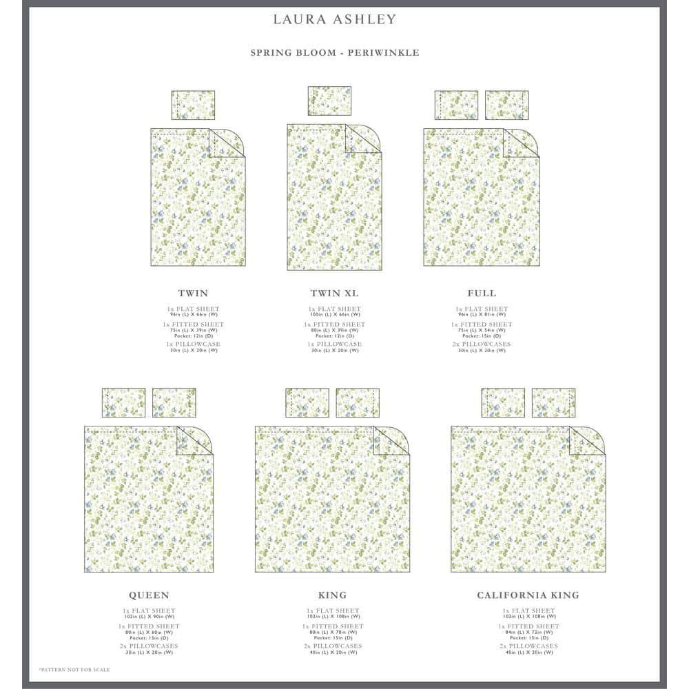 Laura Ashley Laura Ashley Sateen Cotton Printed Sheet Sets