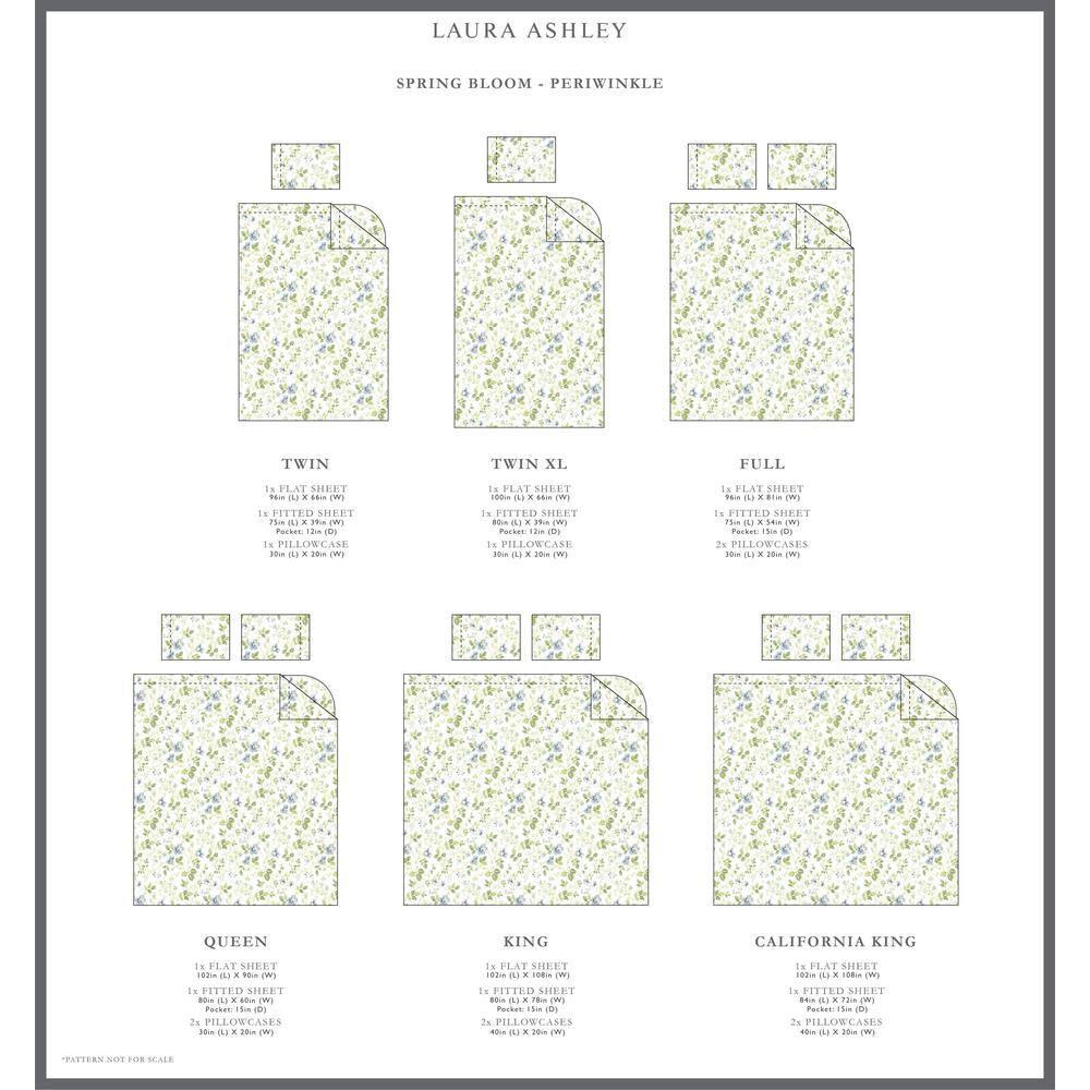 Laura Ashley Sateen Cotton Printed Sheet Sets