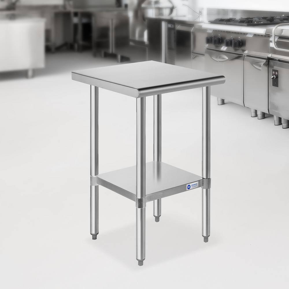 NSF Stainless Steel Commercial Prep Table By GRIDMANN