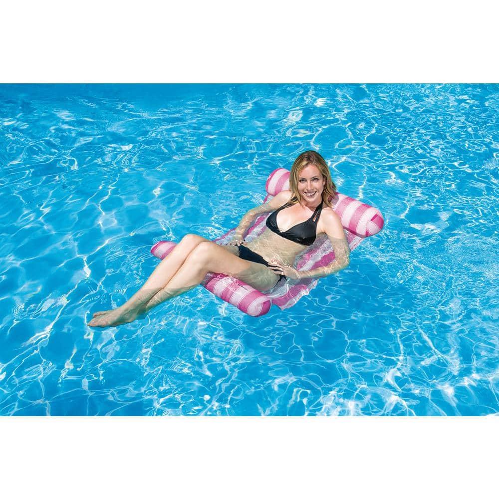 Poolmaster Water Hammock Swimming Pool Float Lounge - Pink