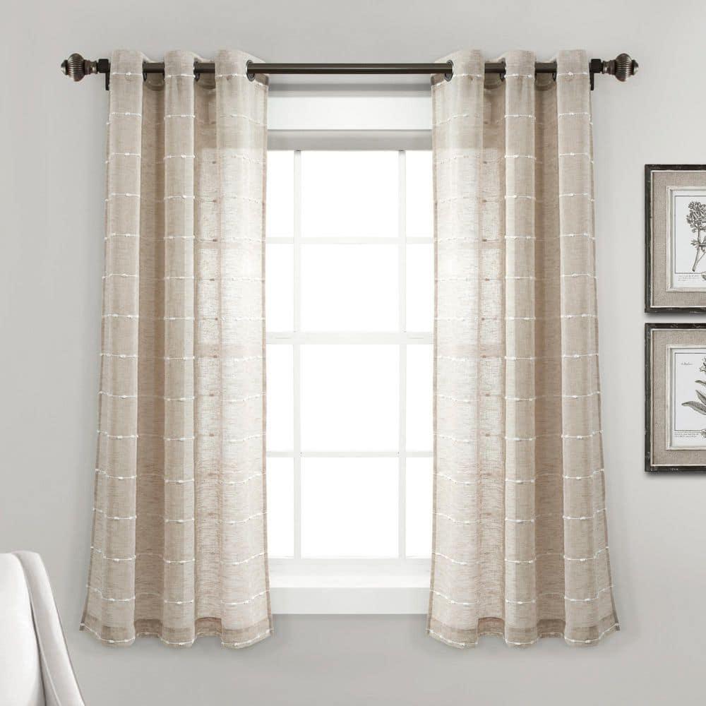Lush Decor Polyester Sheer Curtain Pair (Set of 2)