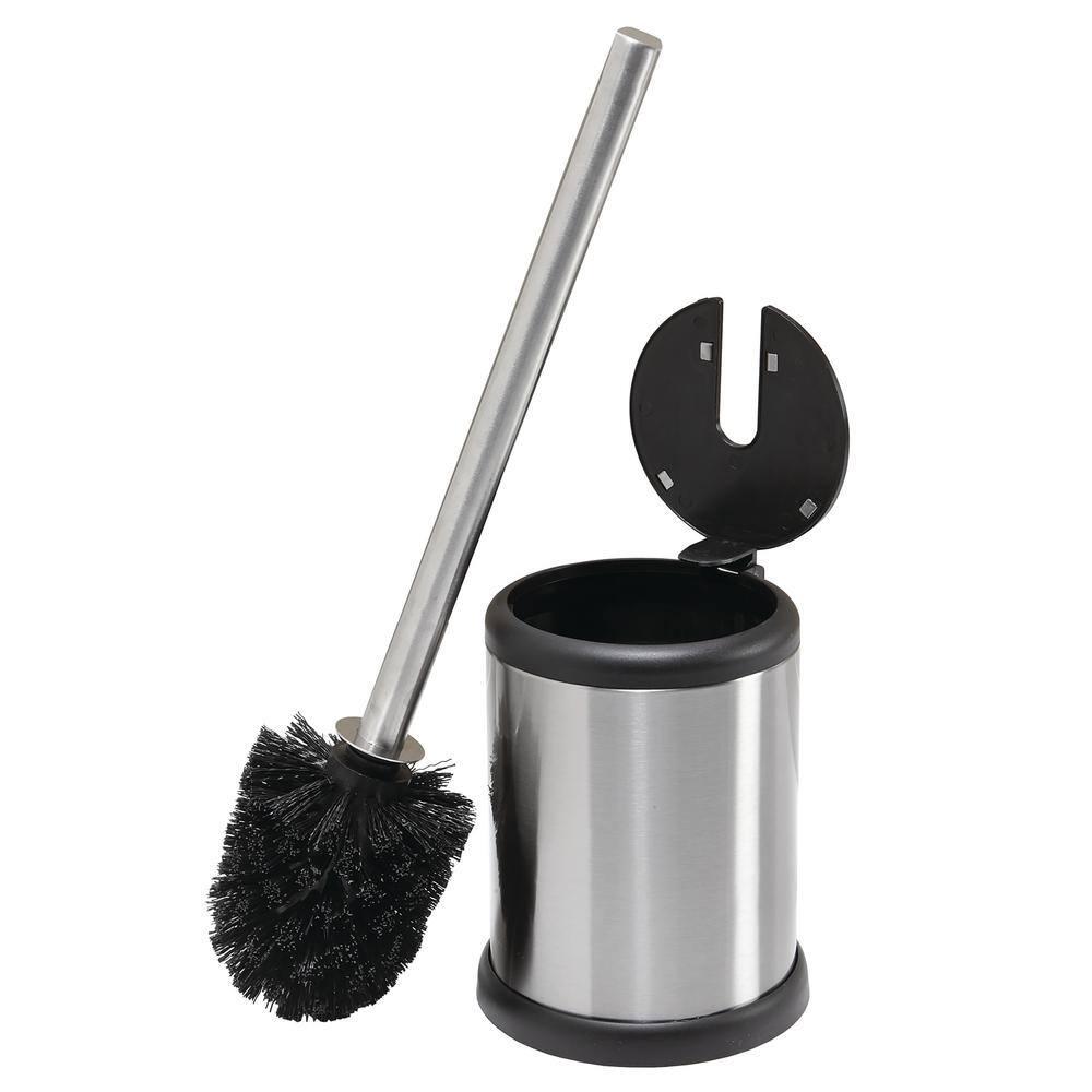 Bath Bliss Bath Bliss 2 Pack Self Closing Lid Toilet Brush and Holder 2 Pack Replacement Brushes