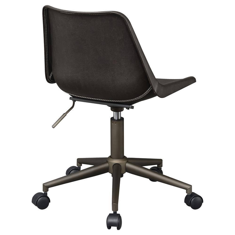 Adjustable Height Casters Brown and Rustic Taupe Office Chair 18" W x 22" D x 30-34.5" H 803378