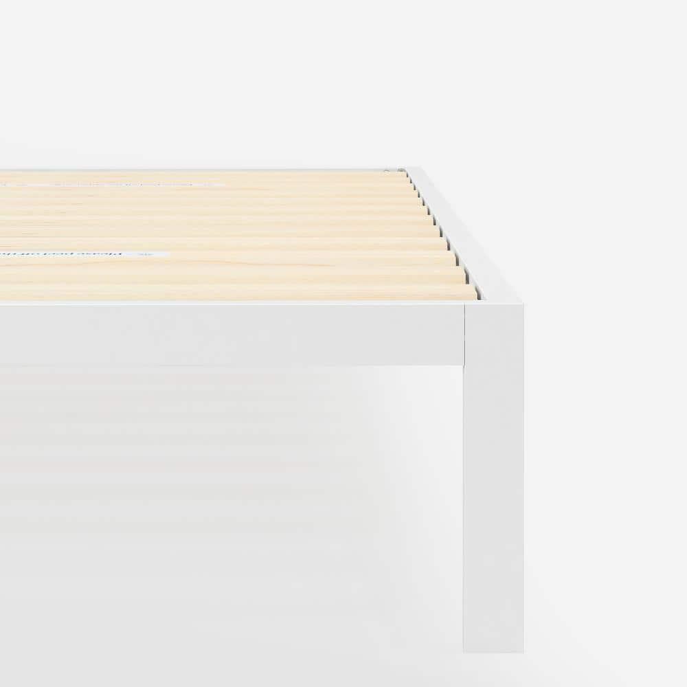 Zinus Mia 14" White Metal Platform Bed Frame, Queen