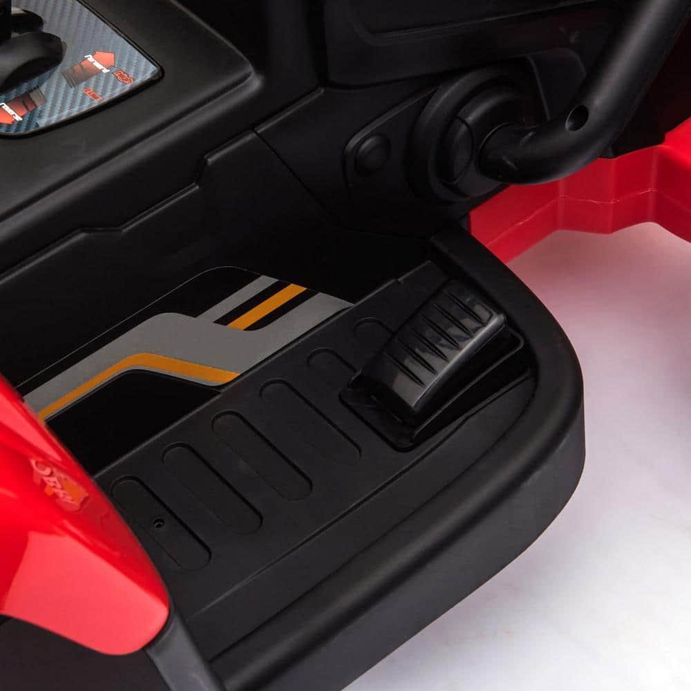 12V Kids Ride On Tractor with Trailer, Battery Powered Electric Car with Music, USB, Music, LED Lights