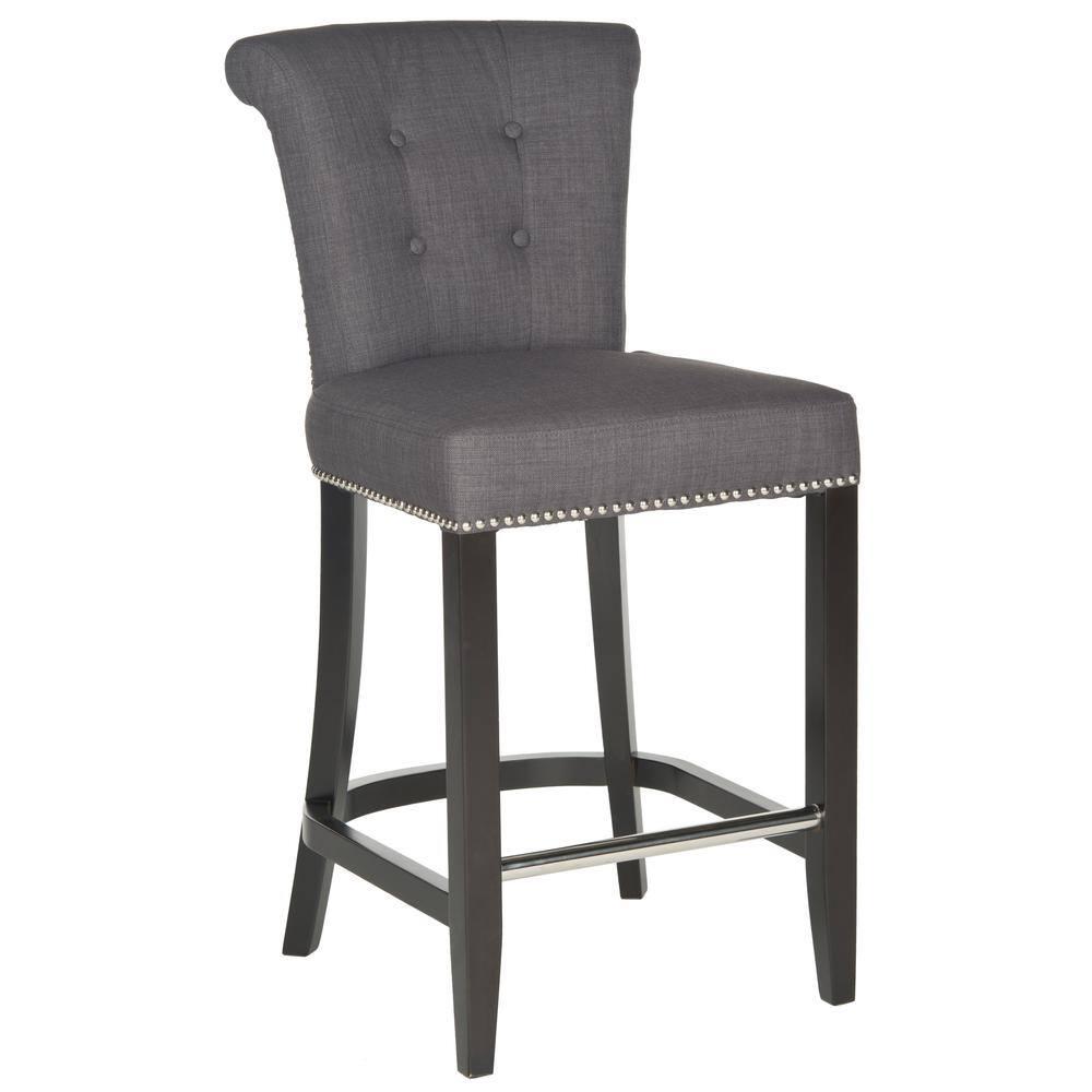 Addo Ring Counter Stool - HUD8241 - Charcoal - Safavieh