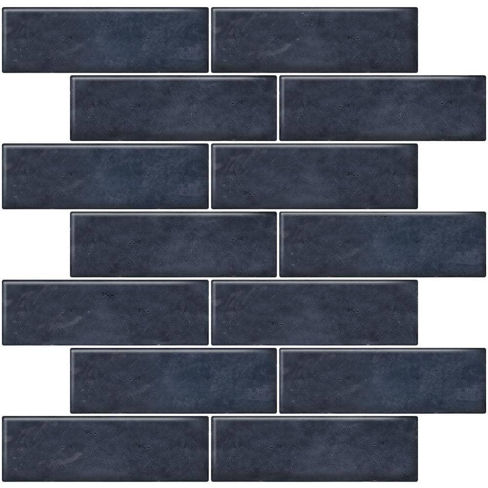 Apollo Tile   Dark Blue 2.58-in. x 8-in. Polished Ceramic Subway Tile (5.38 Sq ft/case)