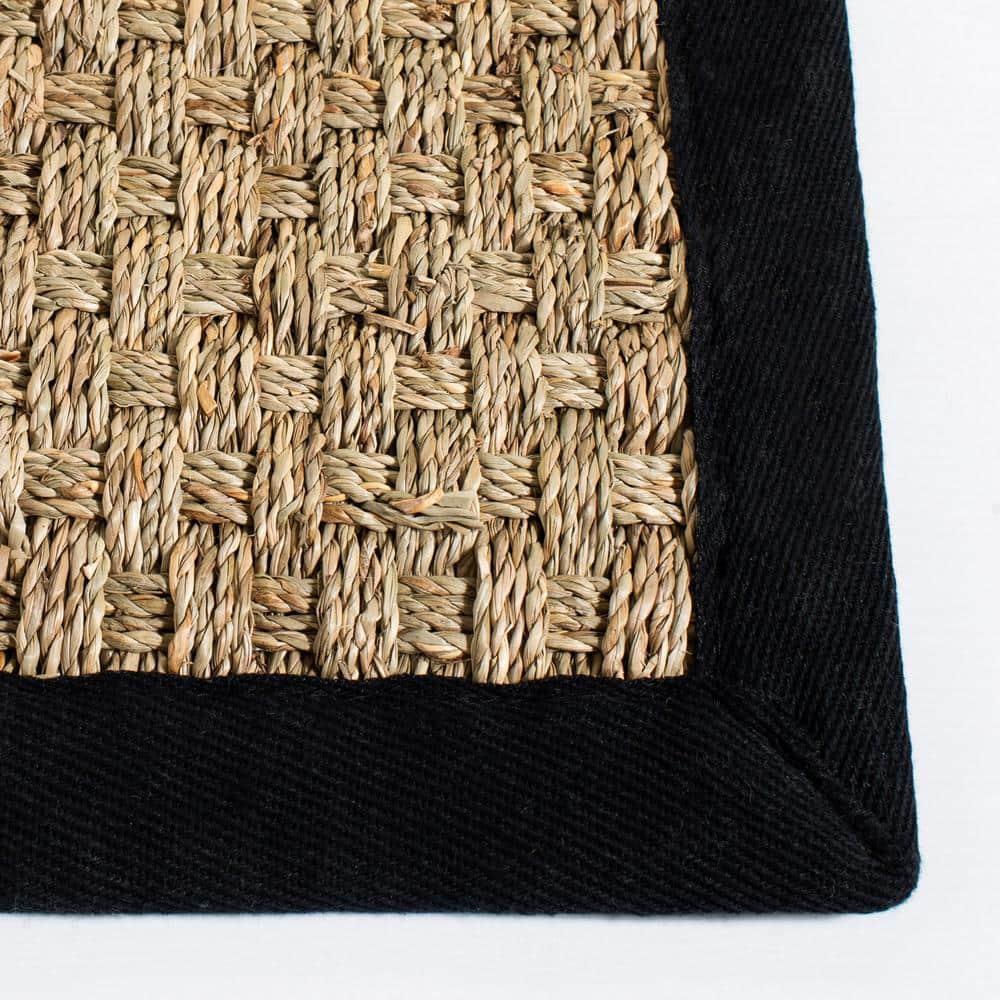 Natural Fiber NF114 Power Loomed Indoor Runner Rug - Natural/Black - 2'6"x12' - Safavieh.