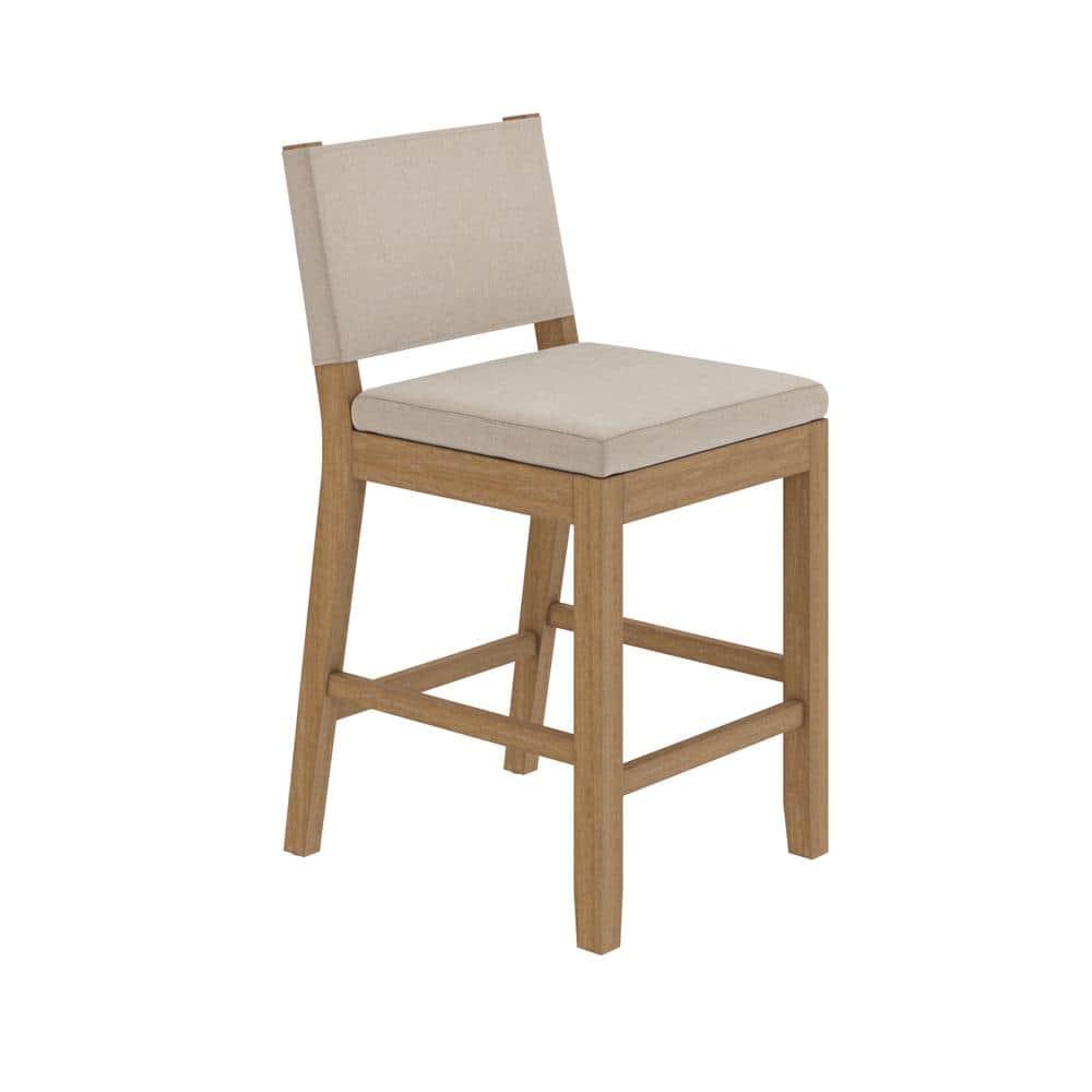 Nathan James Set of 2 Linus Barstools Beige/Light Brown